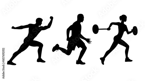 Diverse athletes in action sports movement