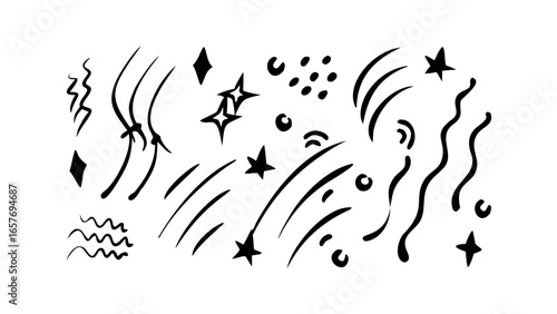 Hand drawn illustration of a leaping lion jumping animal