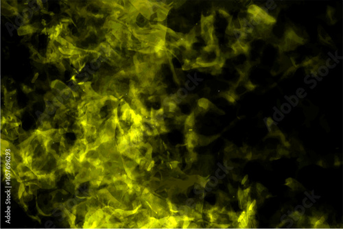 Abstract fiery yellow and black texture resembling burning flames and glowing embers. Heat and energy with swirling, chaotic patterns, creating a dramatic and powerful visual effect.