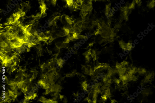 Abstract fiery yellow and black texture resembling burning flames and glowing embers. Heat and energy with swirling, chaotic patterns, creating a dramatic and powerful visual effect.