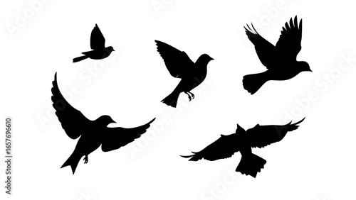 Minimalist Black Silhouette of a Dog animal