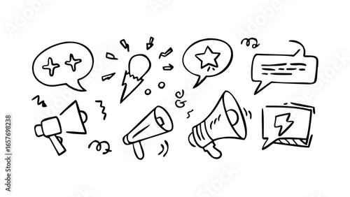 Person announcing with speech bubble silhouette communication