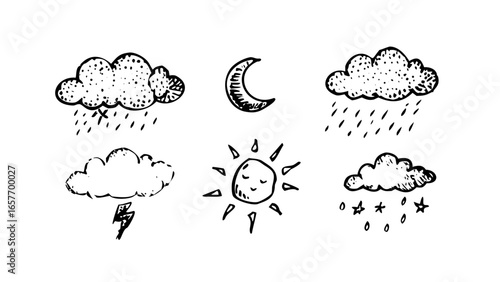 Vintage Weather Icons forecast cloud