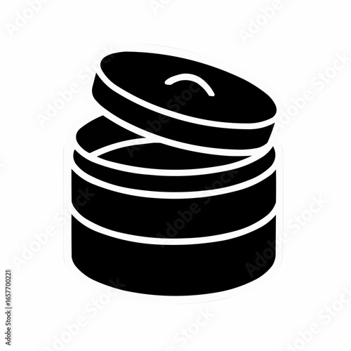 An isolated 3d illustration of a stack of black and gold coins next to a metal oil barrel