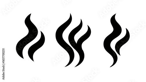 Wispy Black Smoke Swirls steam abstract