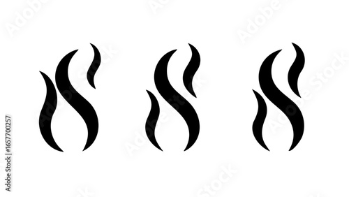 Wispy Black Steam Swirls smoke vapor