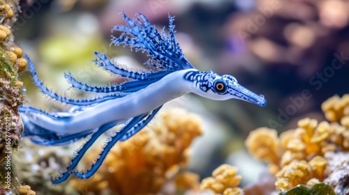 Blue Dragon Sea Slug Blue dragons are hermaphrodite animals, meaning they have both male and female reproductive organs.