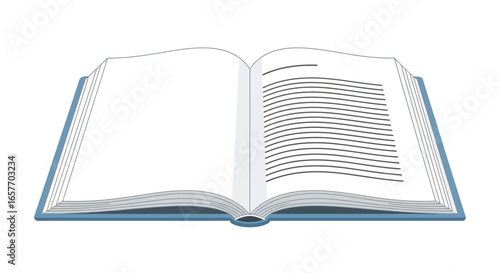Open book illustration representing knowledge, education, and the potential for storytelling and learning possibilities