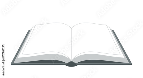 Open book with blank pages inviting creativity and knowledge acquisition, perfect for learning concepts, writing stories and inspirational ideas