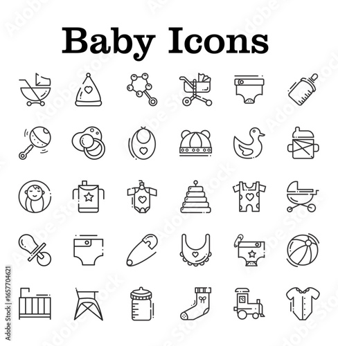 Baby icons graphic. vector. editable