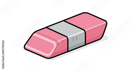 A Pink and Gray Eraser Isolated on White Showing the Importance of Editability and Revision in Creative Endeavors