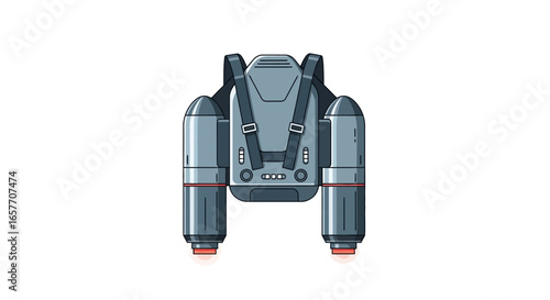 Futuristic Personal Aviation: Isolated Jetpack Icon for Innovative Transportation Design