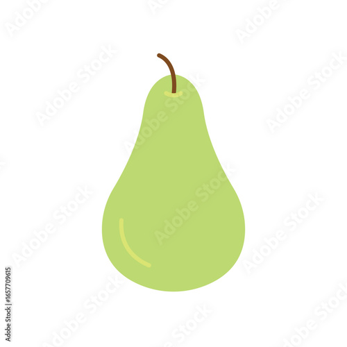 Pear Fruit Flat Color Icon: Healthy Food and Fresh Produce