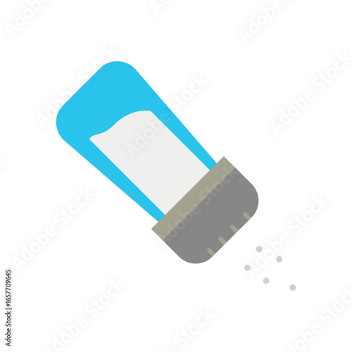 Salt Seasoning Flat Color Icon: Food and Cooking Ingredient