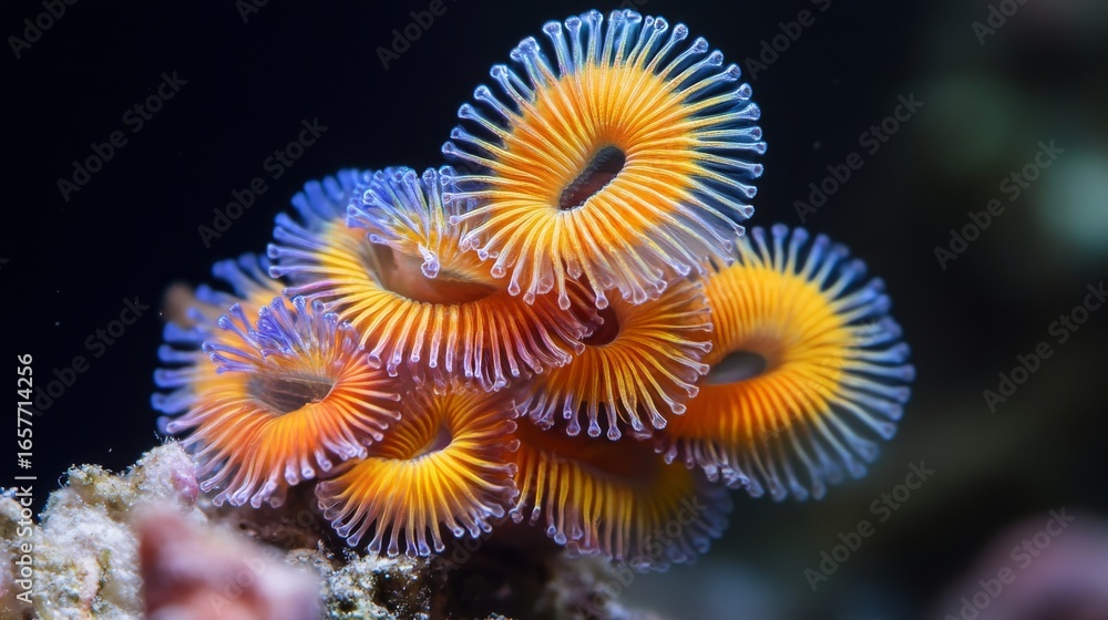 Fototapeta premium Christmas Tree Worms Catch food using their radioles