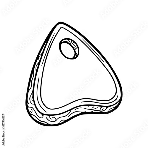 witchcraft Ouija tool planchette vector