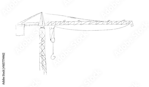 Building crane sketch