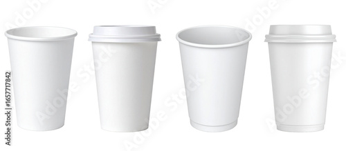 Wallpaper Mural 3d Illustration of takeout disposable cups isolated on transparent background. Torontodigital.ca