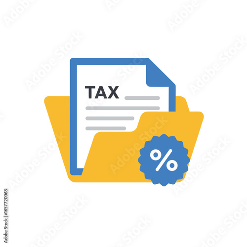 Tax Document in File Folder