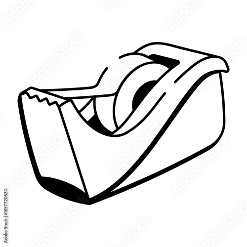 A hand drawn style icon showing scotch tape

