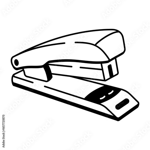A drawing style icon representing stapler
