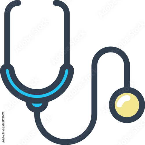 Professional stethoscope ready for medical examinations and healthcare