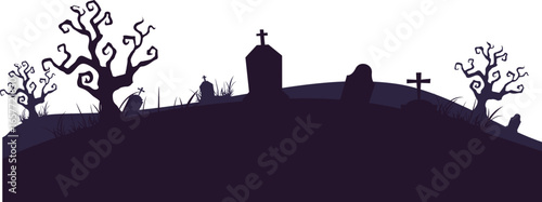 Halloween Graveyard Background