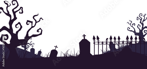 Halloween Graveyard Background