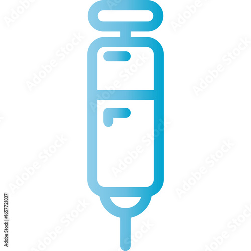 Medical syringe ready for injection, healthcare and vaccination