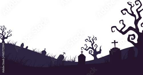 Halloween Graveyard Background
