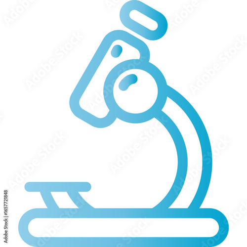 Modern microscope icon for science and research visuals