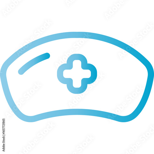 Healthcare professional hat icon for medical and clinic concepts