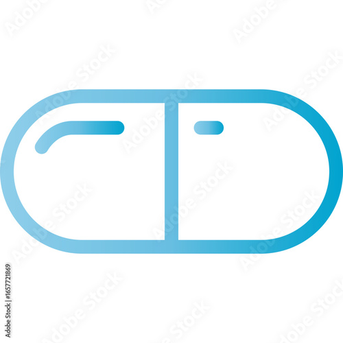 Medical capsule illustration for health, wellness, and medicine concepts