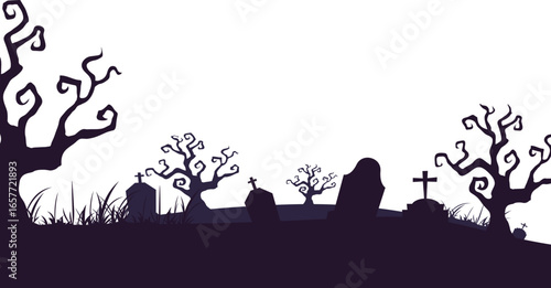 Halloween Graveyard Background