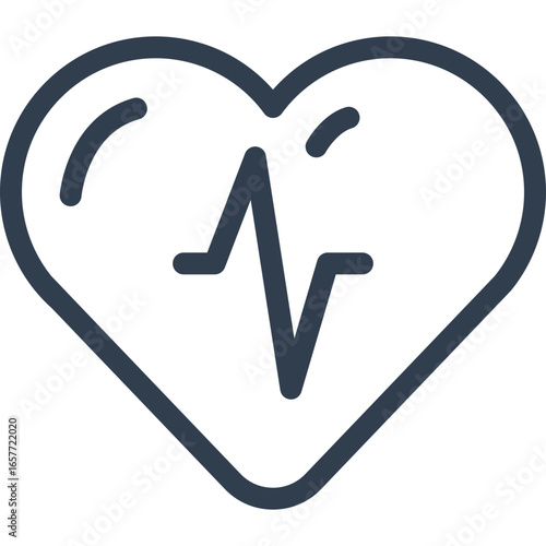 Healthcare heart beat pulse line vector medical icon