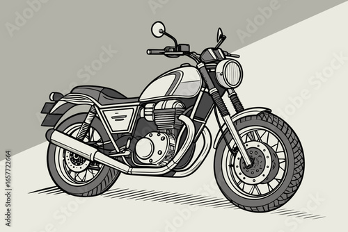 Motorcycle Vector Art & Illustration