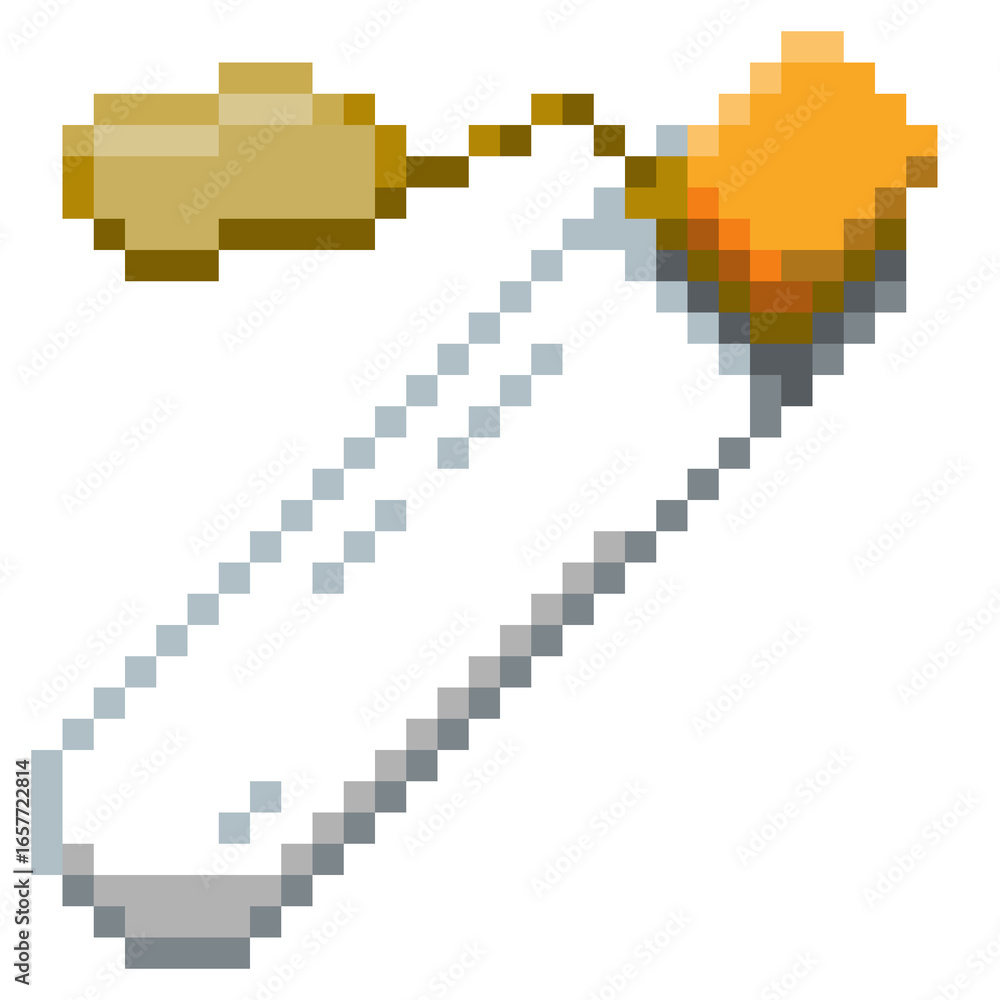 Naklejka premium Game ready 32 bit Small Potion Bottle with label pixel art