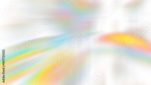 Intense multicolored light leak effect on transparent background