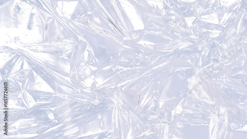 Foto Crumpled cellophane plastic overlay on transparent background