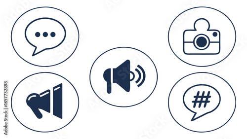 Professional Social Media Icons 6 High-Quality Vector Icons for Marketing & Branding