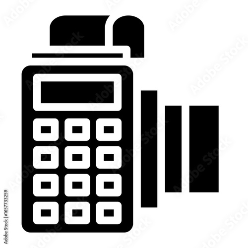 Post terminal glyph style vector illustration