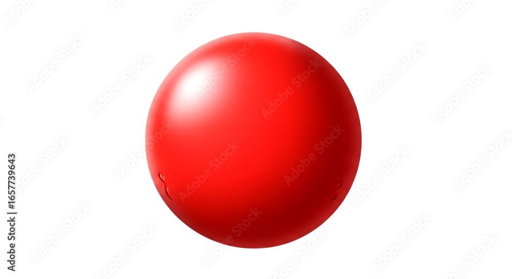 Obraz premium Red sphere isolated on transparent background, a simple and clean design element with a glossy surface, perfect for modern graphic design and web interfaces, vibrant and eyecatching