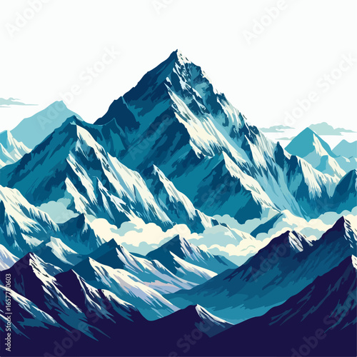 premium mountain everest peak
