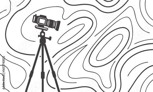 Seamless Contour Topographic Map Pattern  Modern Vector illustration, wavy line background, geographic grid vector, topographic line contour map background, geographic grid map, easily editable.