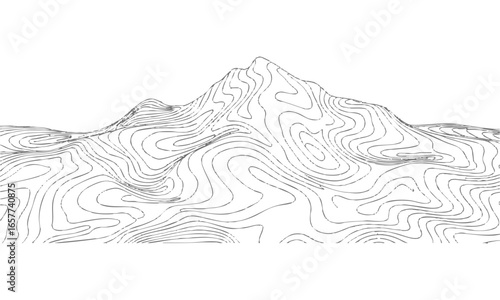 Seamless Contour Topographic Map Pattern  Modern Vector illustration, wavy line background, geographic grid vector, topographic line contour map background, geographic grid map, easily editable.