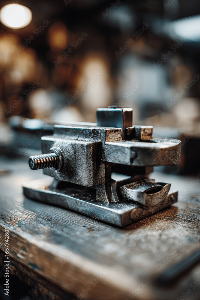 Craftsmanship shines through a well-worn vice as artisans focus on their meticulous projects in a rustic workshop Craftsmanship shines through a well-worn vice as artisans focus on their meticulous projects in a rustic workshop