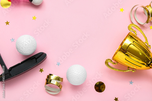 Frame made of gold cup with...