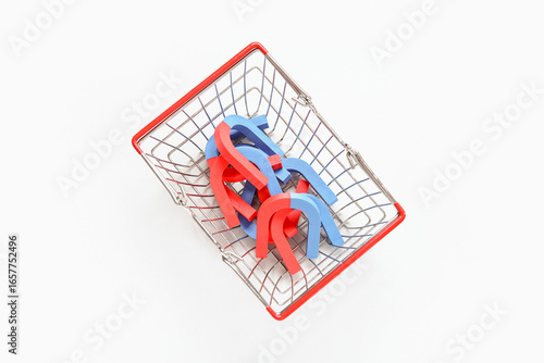 Mini trolley with magnets o...