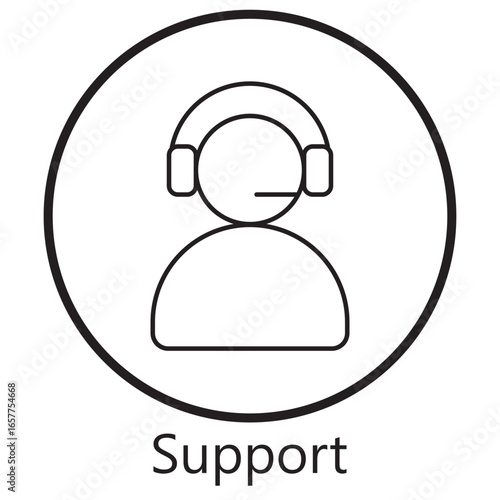 Support icon, Customer Support Guidelines, Technical Support Procedures, Support Service Framework, User Support Policy, Support Response Protocols, vector