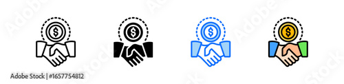Closing The Deal Icon Set Multiple Style Collection